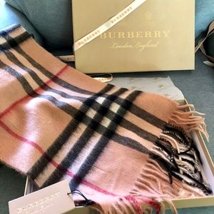 Limited Ed Burberry Classic Heart Cashmere Scarf